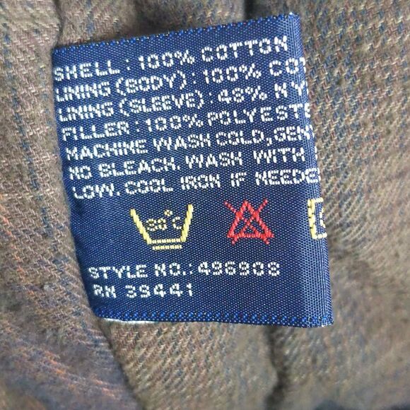 Dockers men's zip/snap heavy winter coat, tan w/ brown leather accents L - Picture 5 of 6